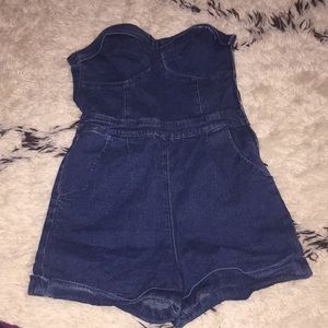Forever 21 denim romper